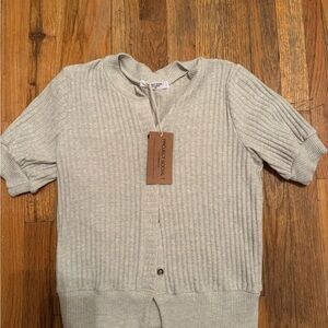Project Social T Light Gray Ribbed Sweater